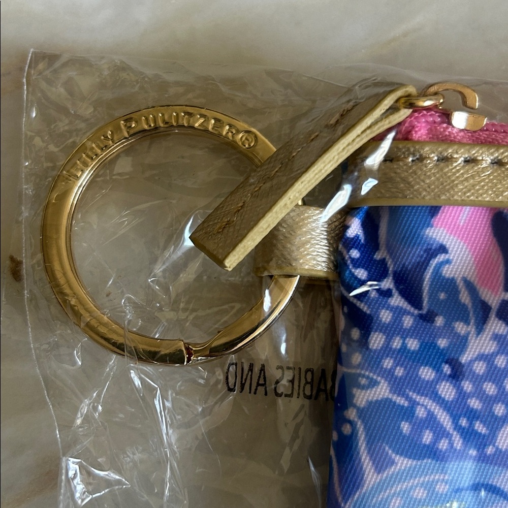Lilly Pulitzer Floral Blues Pink Preppy ID Case &‎ Card Holder NEW - Picture 7 of 8